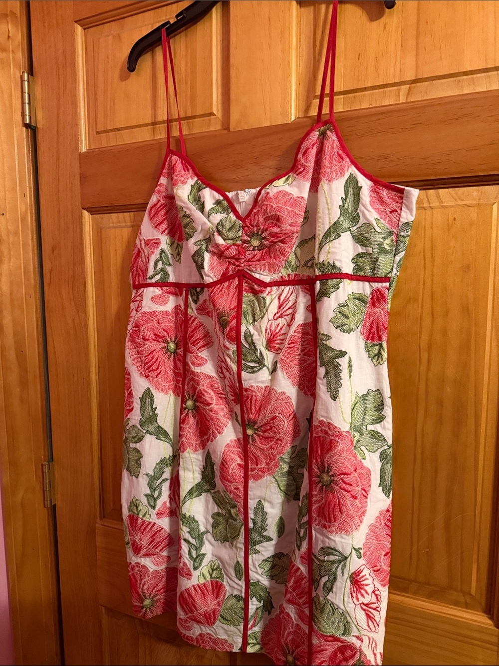 Adelyn Rae Red & Green Floral Spaghetti-Strap Chemise